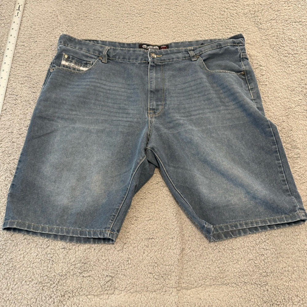 Ecko Unltd Shorts Men’s 42 Blue Denim Jean Baggy Skater Hip Hop Y2K Faded